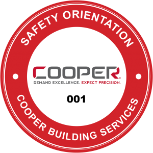 Cooper Builds Safety Sticker